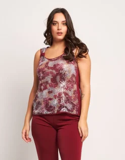 Top con paillettes fantasia