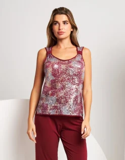 Top con paillettes fantasia