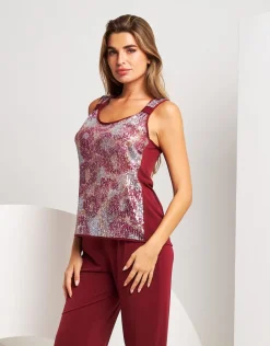 Top con paillettes fantasia