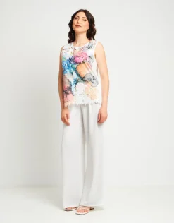 Top con pizzo stampato