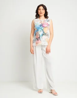 Top con pizzo stampato