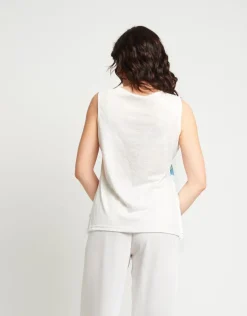 Top con pizzo stampato