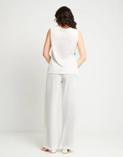 Top con pizzo stampato
