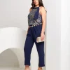 Top con sciarpina e paillettes