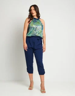 Top con scollo all'americana