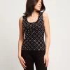 Top con strass e diamanti
