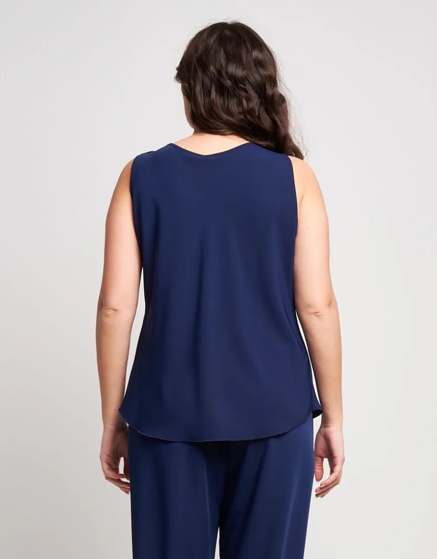 Top fluido blu notte
