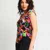 Top in jersey con scollo e spallina
