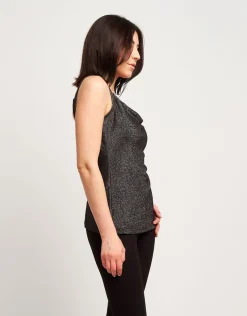 Top in jersey con scollo a cappuccio