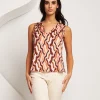 Top in raso con drappeggio