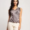 Top in raso con volants