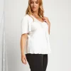 Top in raso sbieco