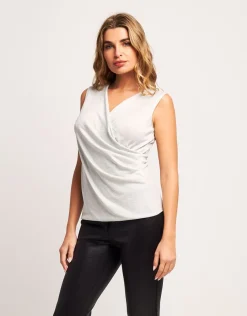 Top incrociato in lurex