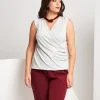 Top incrociato in lurex