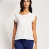 T-shirt a poncetta con diamanti