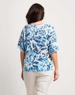 T-shirt a ponchetto con gioiello