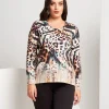 T-shirt animalier con paillettes