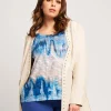 T-shirt con lamina oro e paillettes
