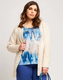 T-shirt con lamina oro e paillettes
