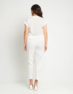 T-shirt fantasia con lamina oro e paillettes