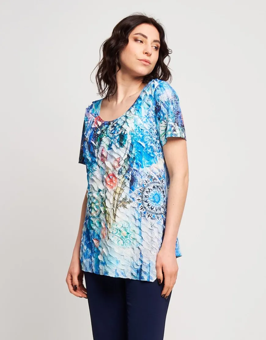 T-shirt fantasia con volants