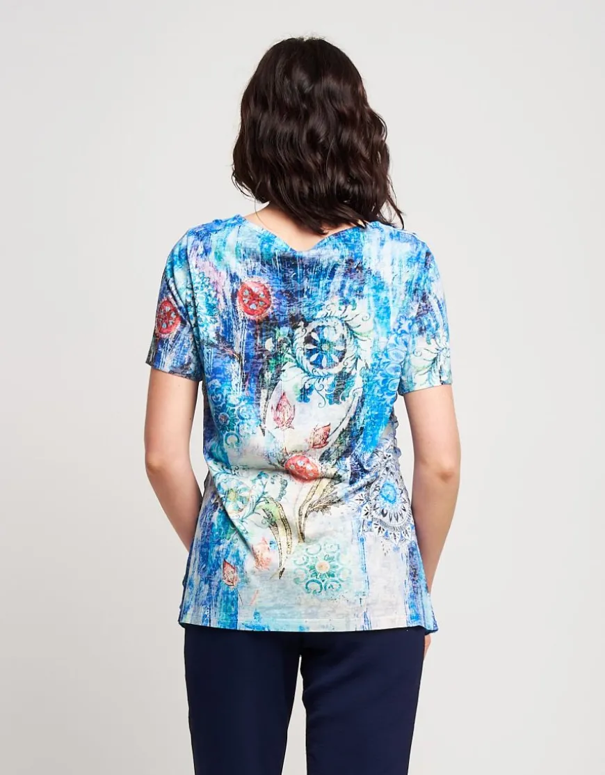 T-shirt fantasia con volants