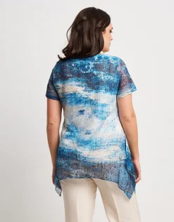 T-shirt in rete stampata
