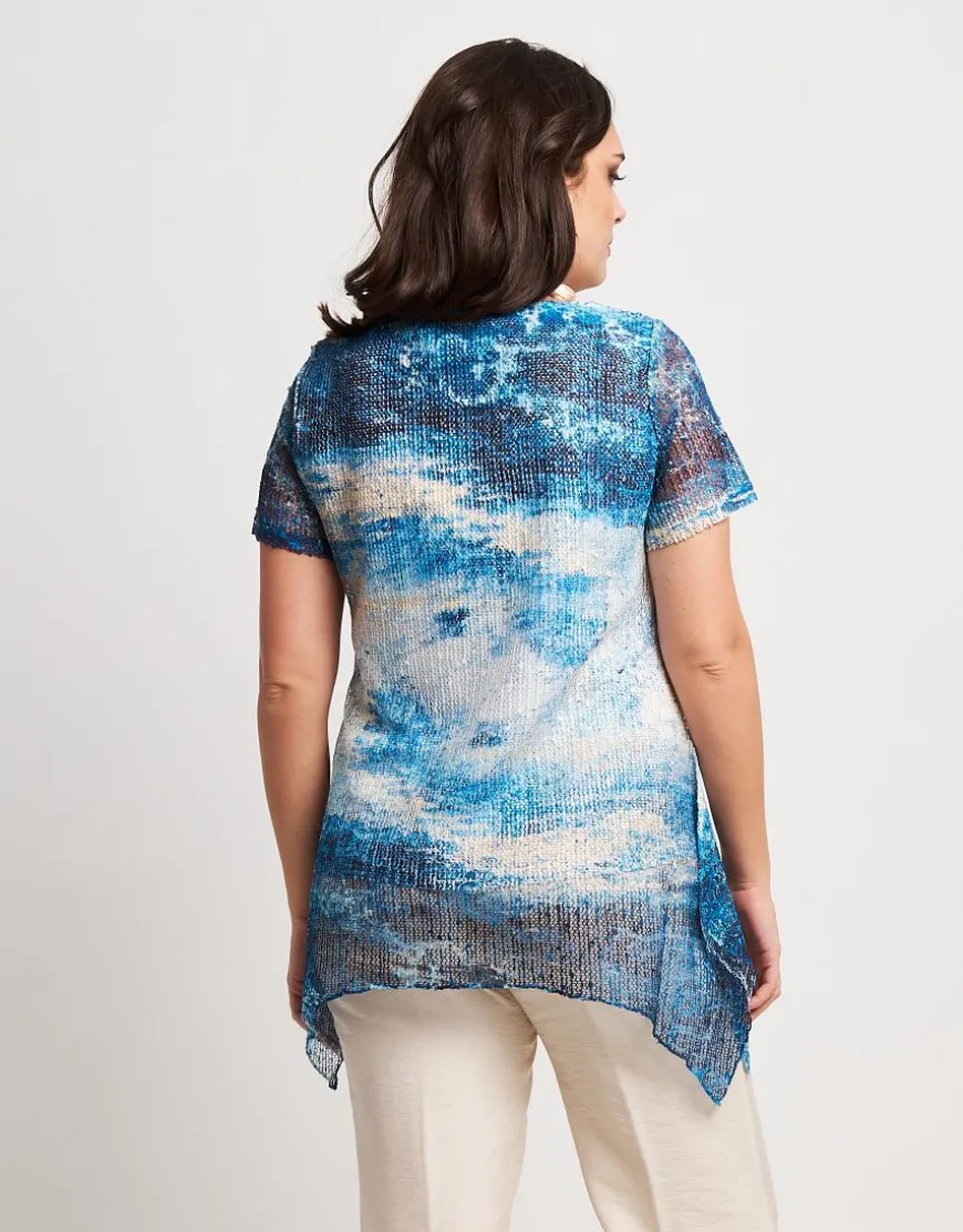 T-shirt in rete stampata
