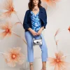 T-shirt in tulle con maniche ad aletta