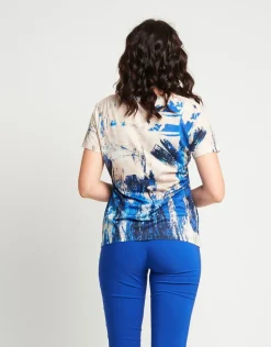 T-shirt raglan fantasia con stampa