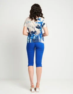 T-shirt raglan fantasia con stampa