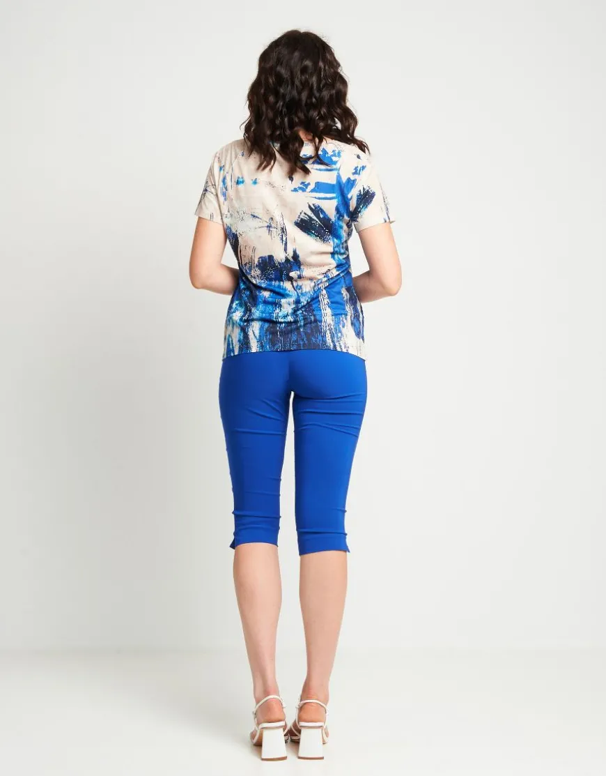 T-shirt raglan fantasia con stampa