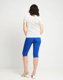 T-shirt stampata con patch di paillettes