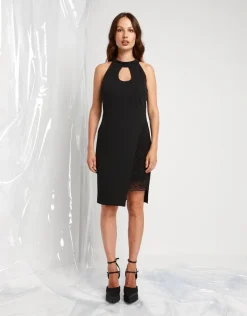 Tubino con scollo all'americana e spacco
