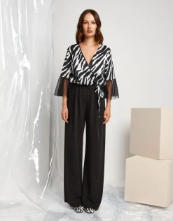 Tuta animalier in raso