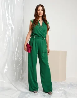 Tuta con inserti in paillettes