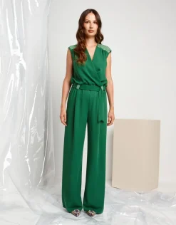 Tuta con inserti in paillettes