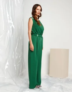 Tuta con inserti in paillettes
