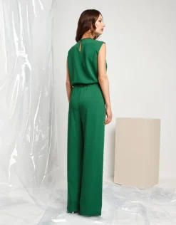 Tuta con inserti in paillettes