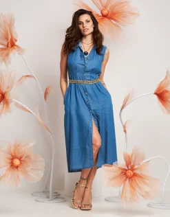 Vestito chemisier con colletto