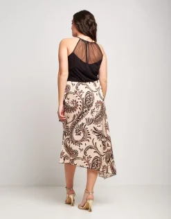 Vestito con corpino e gonna fantasia