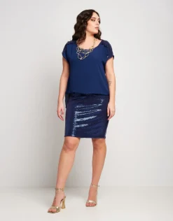 Vestito con inserti in paillettes