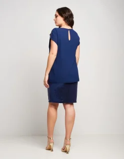 Vestito con inserti in paillettes