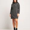 Vestito con linea ad A e collo a ciambella
