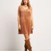 Vestito in ecosuede con borchie