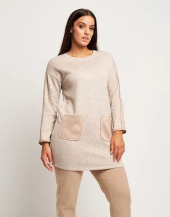 Vestito in maglia con inserti