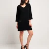 Vestito in maglia con morsi oro