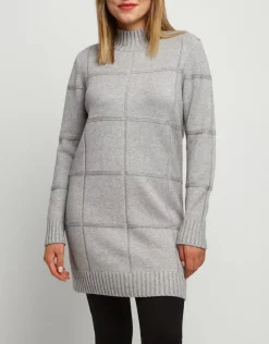 Vestito in maglia grigio