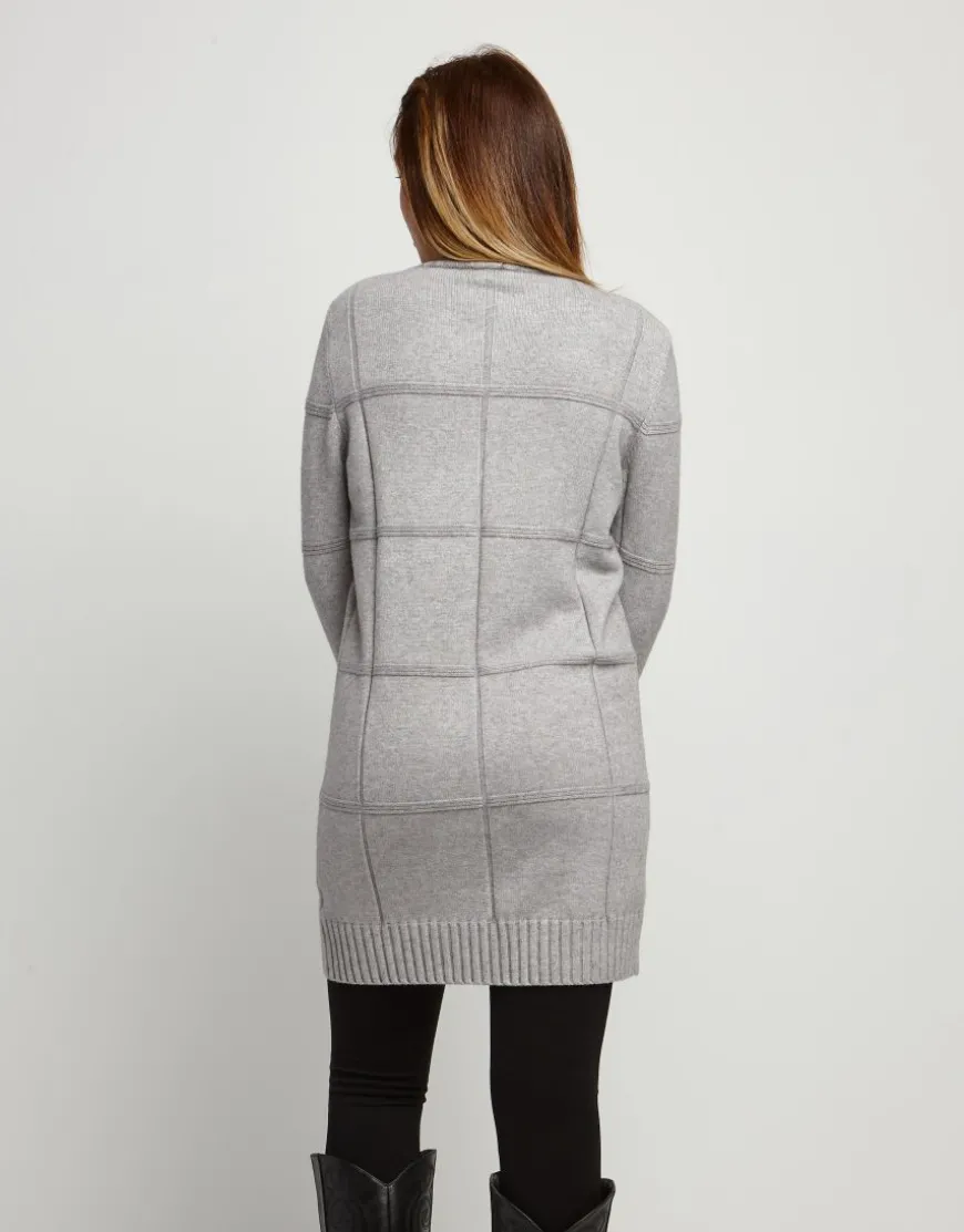 Vestito in maglia grigio