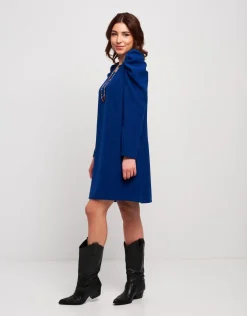 Vestito in velluto con drappeggi